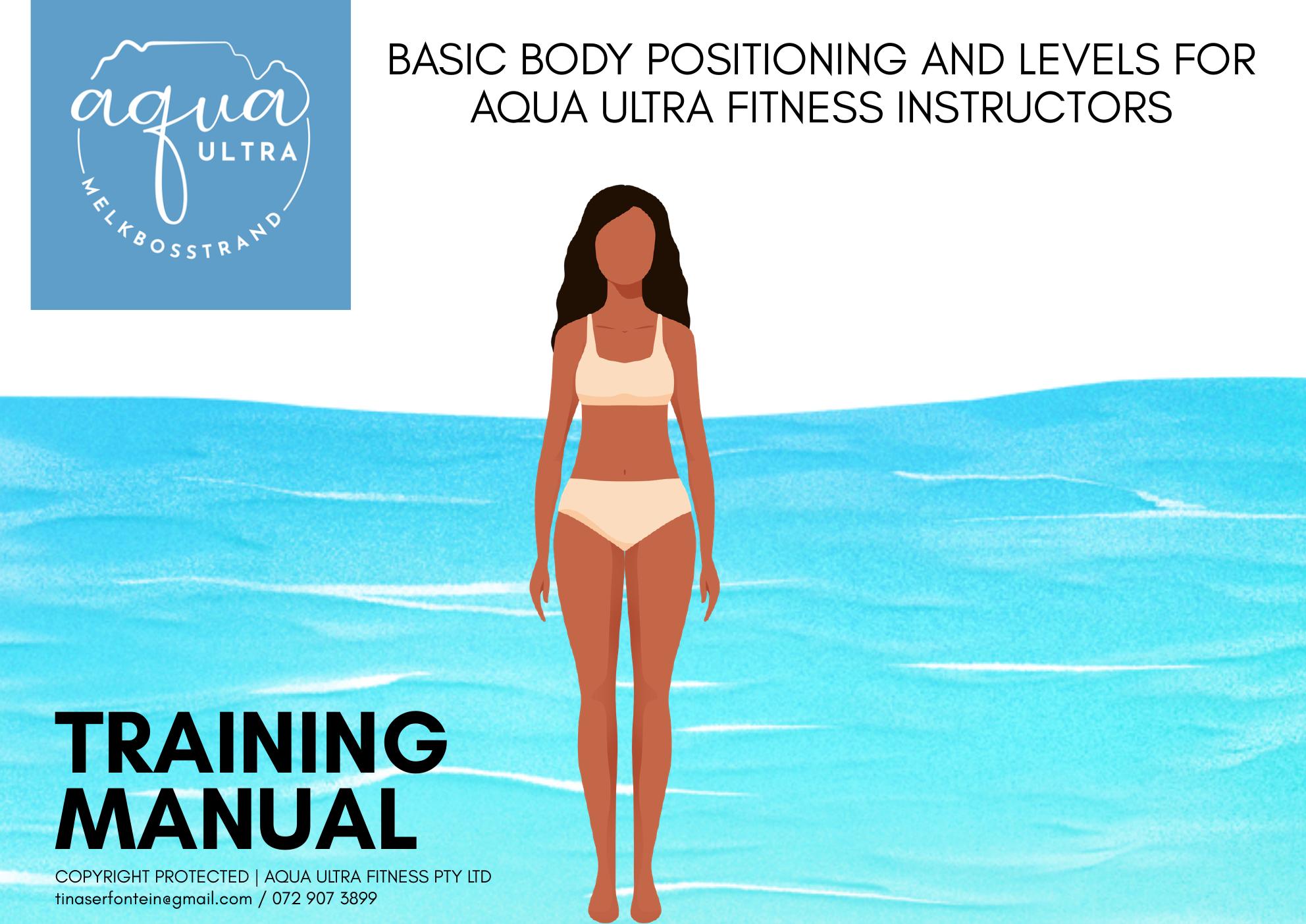 Basic Body Positioning and Levels for an Aqua Fitness Instructor — training manual cover