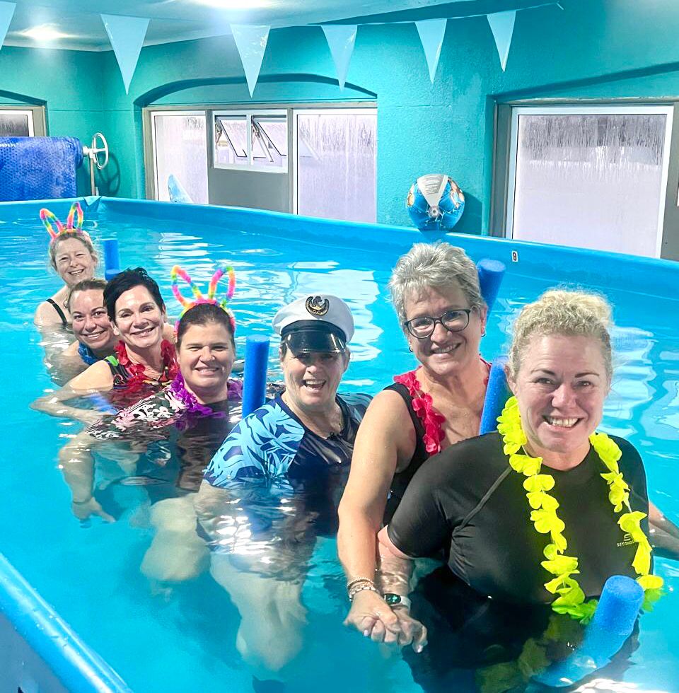 Group energy in a compact indoor pool