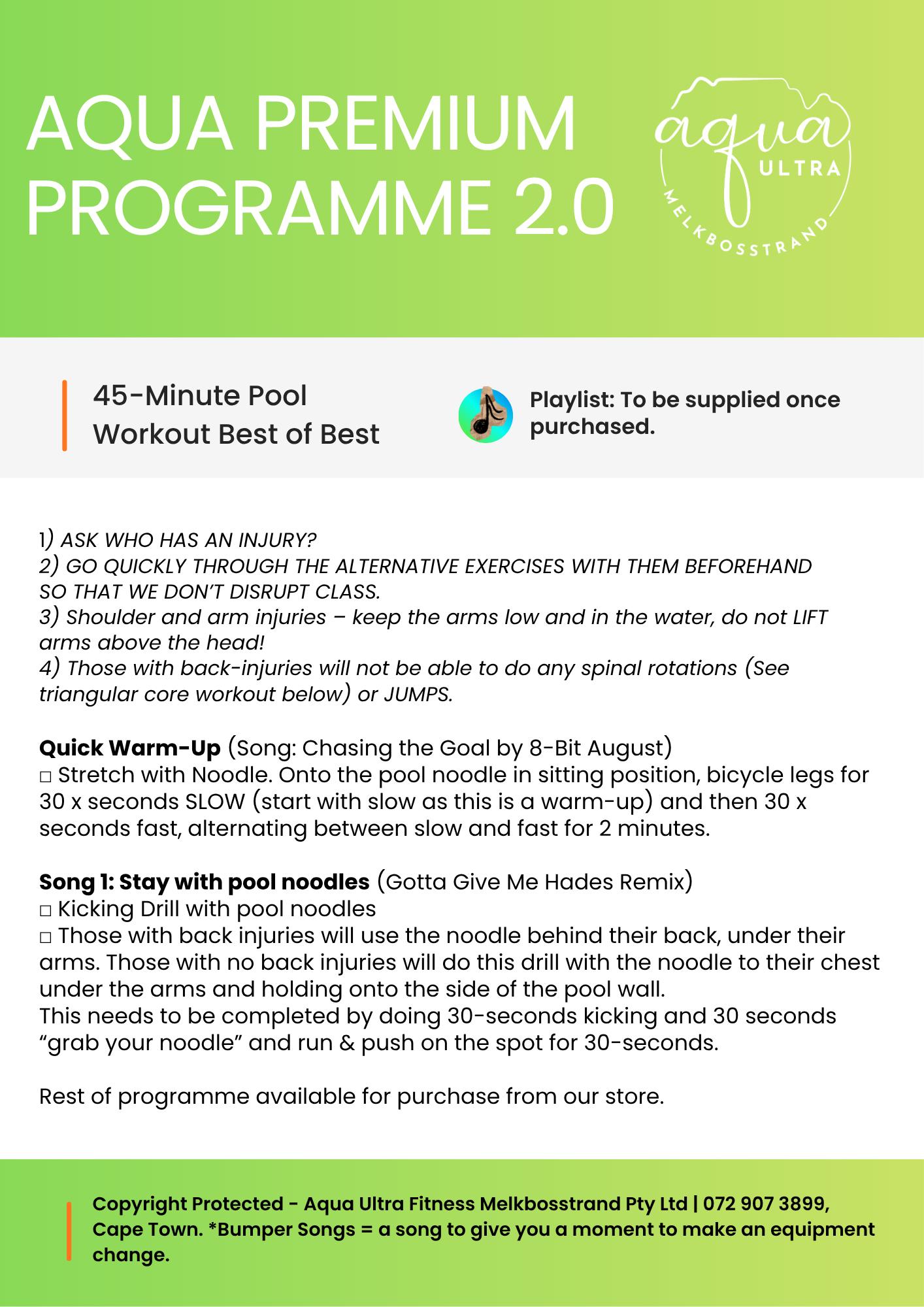 Aqua Premium Programme 2.0 — cheatsheet preview