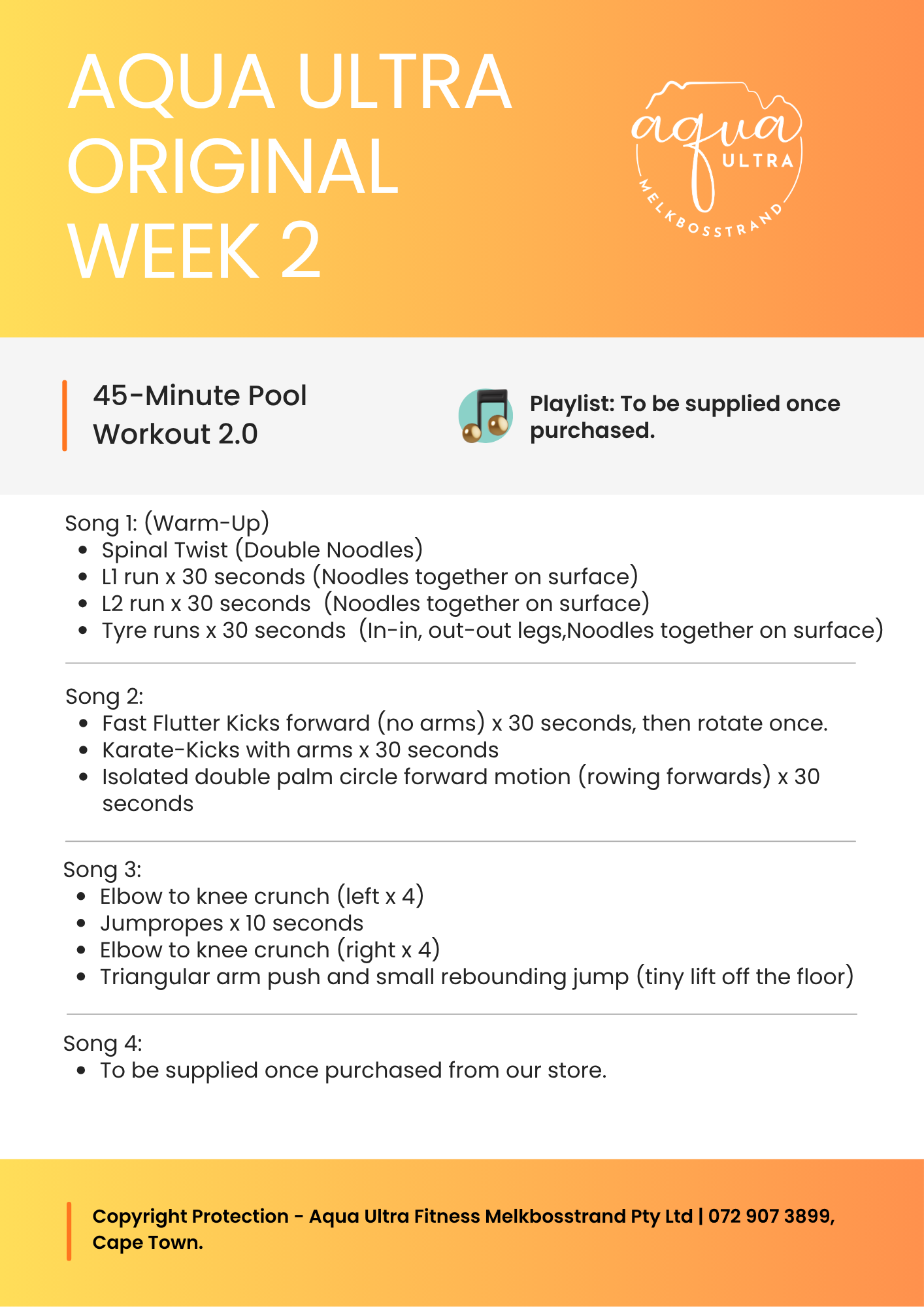Aqua Ultra Original — Week 2 — cheatsheet preview