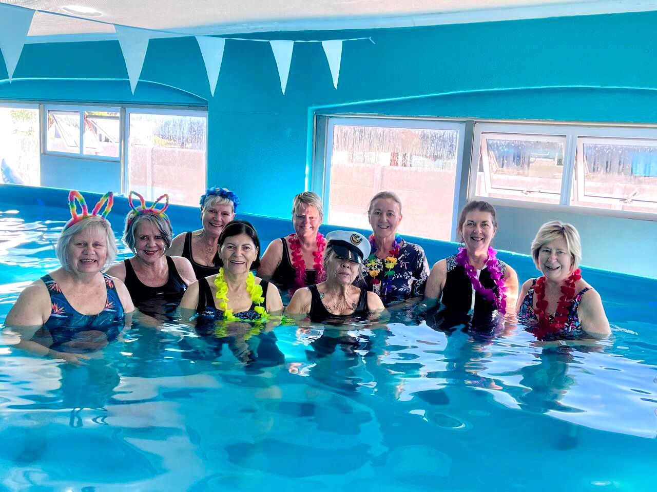 Full class ready to start — every lane taken