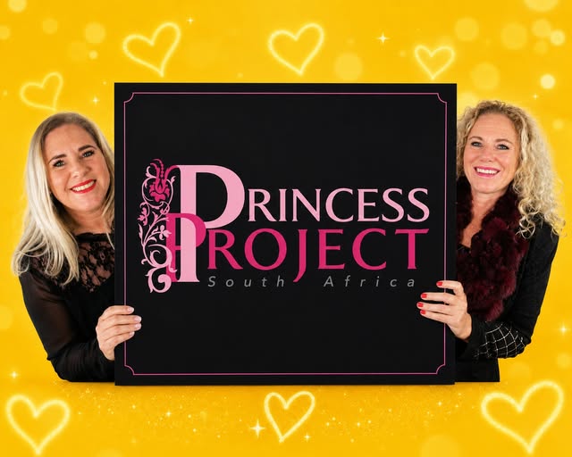 The Princess Project South Africa logo held by the Rawson Sisters