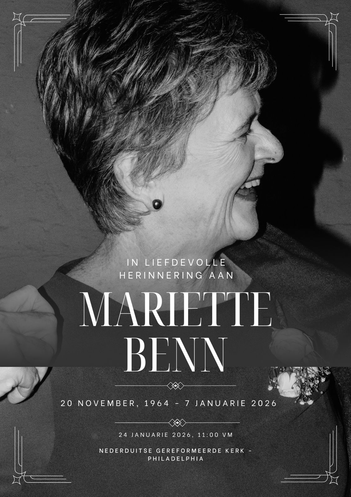 Mariette Benn, remembered with love by the Aqua Ultra Fitness family